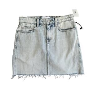 NWT Current/Elliot, The 5-Pocket Denim Jean Mini Skirt, Light Wash Size 26